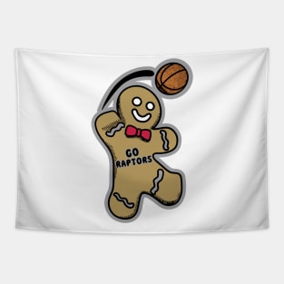 Toronto Raptors Gingerbread Man Tapestry