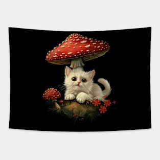 Cottagecore Aesthetic Cat Postcards Tapestry