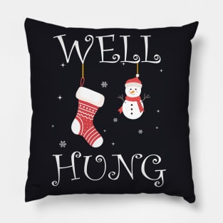 Well Hung Christmas Gift Pillow