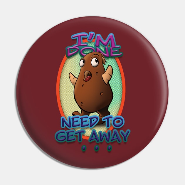 Get Away Pin by Shock Arts