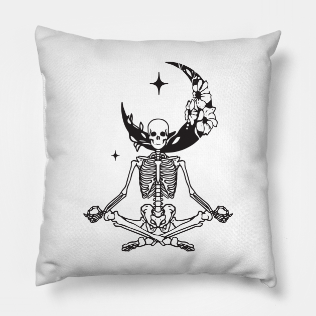 skeleton yoga pillow