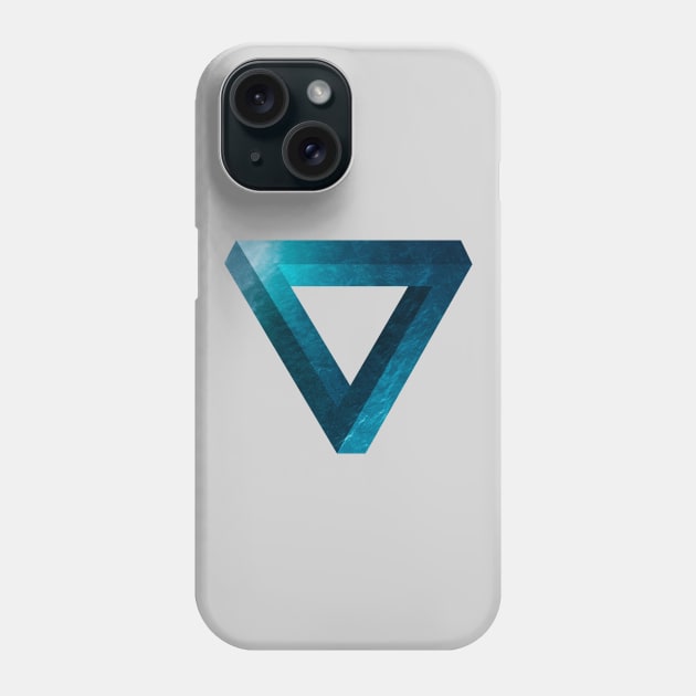 Sea Blue Penrose Triangle Phone Case by FoxAndBear