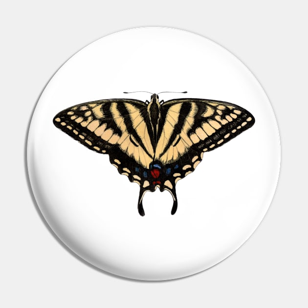 Canadian Tiger Swallowtail Pin by JadaFitch