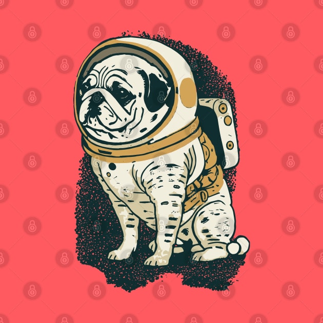 Pug Astronaut by Huhnerdieb Apparel