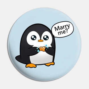 Marry Me Penguin Pin