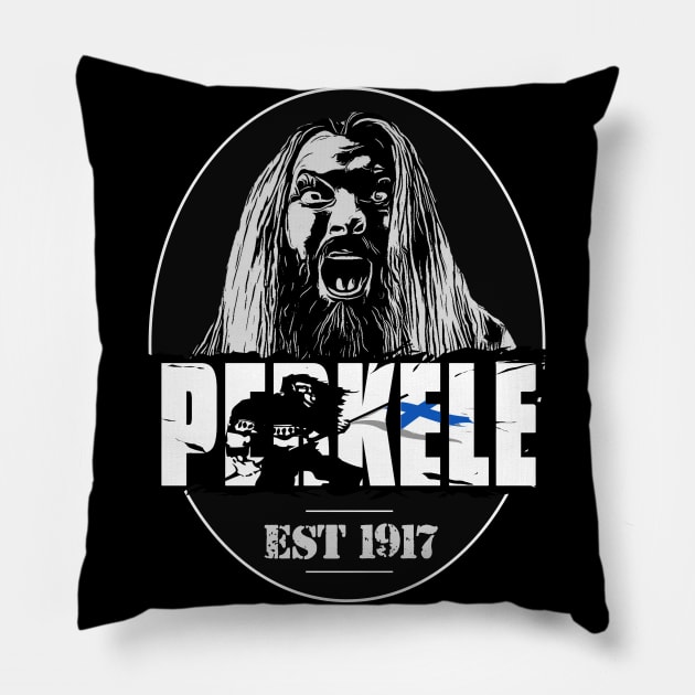 Perkele since 1917 Pillow by Perkele Shop