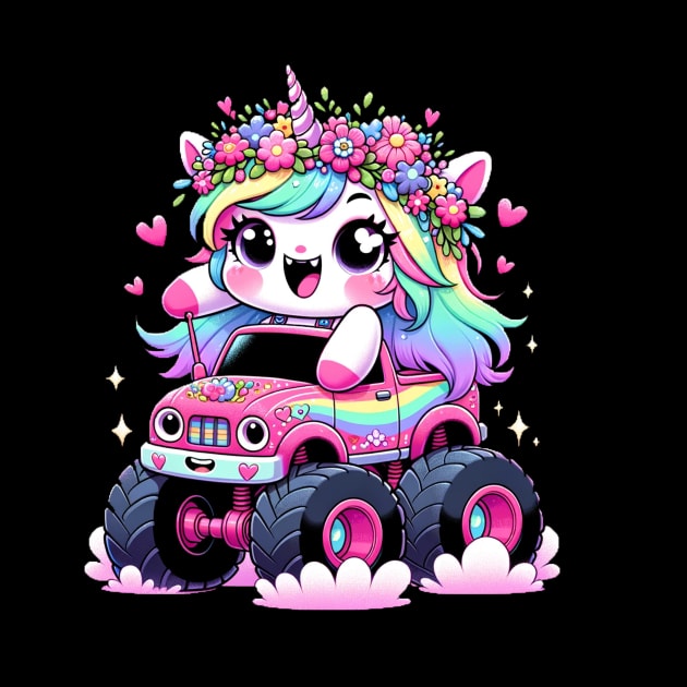 Monster Truck Unicorn Birthday Party Monster Truck kids Girl by ProCoffe