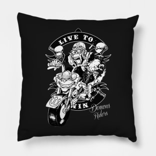 Moto Demons Monkeys Riders Pillow