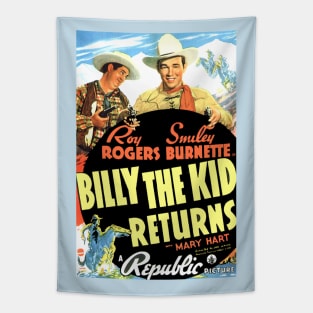 Classic Western Movie Poster - Billy the Kid Returns Tapestry