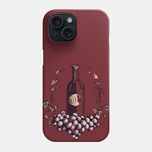 wine bottle vintage Phone Case