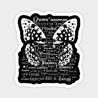 Inspirational Butterfly Fairy Wings Words Magnet