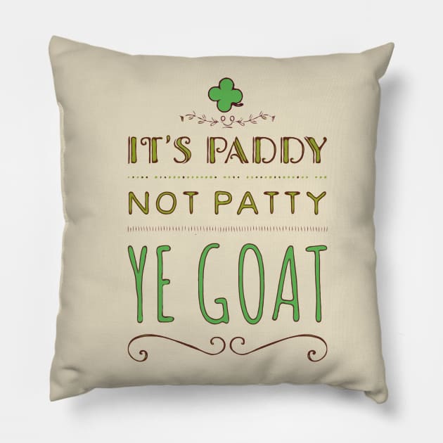 St. Patrick Humor Pillow by Birdbox