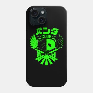 Panda Club Logo Design (Green) Phone Case