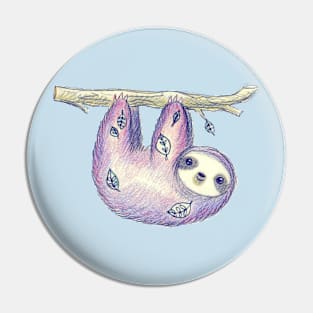 Purple Leaf Sloth Pin