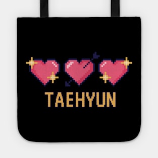 Taehyun Pixel Heart Valentine TXT Tote