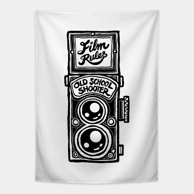 Analog Film Camera Photographer Tapestry by Liyin Yeo