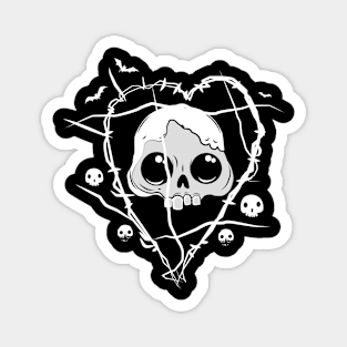 Skull Heart design Magnet