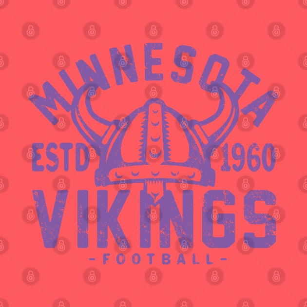 Retro Minnesota Vikings 2 by Buck Tee Originals by Buck Tee