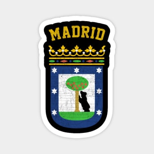 Madrid - Vintage Faded Look Design Magnet