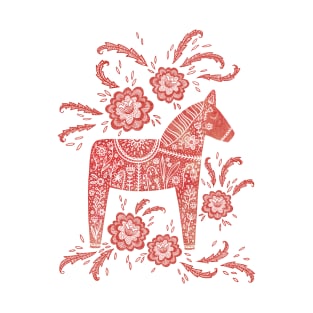 Swedish Dala Horse (Red) T-Shirt