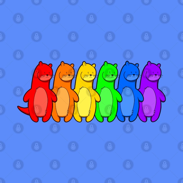 Gay Otter Rainbow Pride by LoveBurty