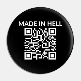 made in hell barcode Pin