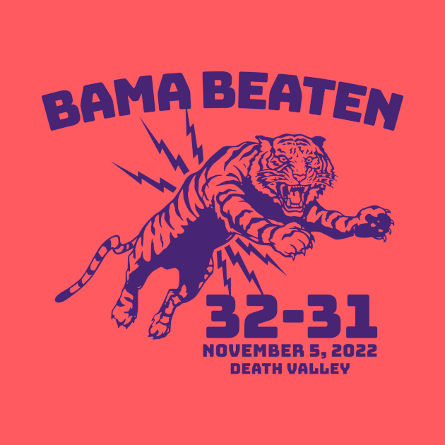 Bama Beaten 32-31 // Upset in Baton Rouge // Vintage Tiger Football Death Valley by SLAG_Creative