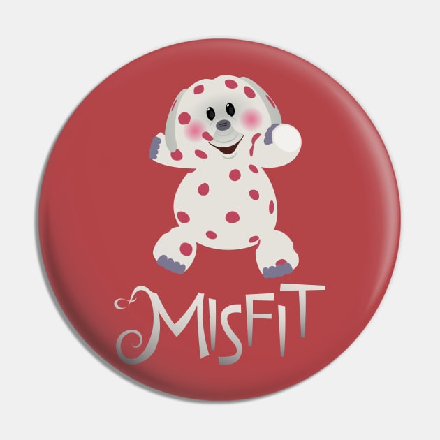 Misfit - Spotted Elephant Pin by JPenfieldDesigns