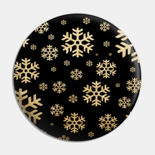 Snowflakes in gold Pin