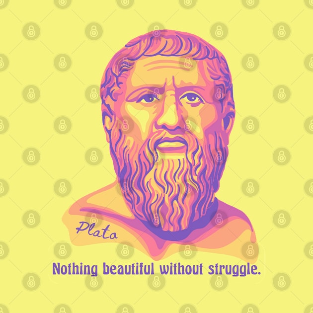 Plato Portrait and Quote by Slightly Unhinged