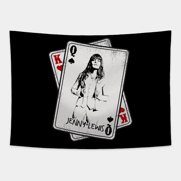 Retro Jenny Lewis Card Style Tapestry by Slepet Anis