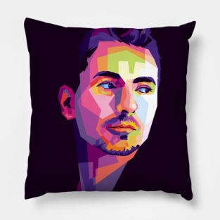 Jorge lorenzo pop art Pillow