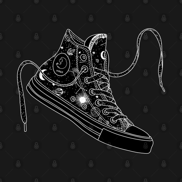 Virgo high tops - Black & White by MickeyEdwards