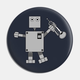 Trumpet Robot Pin