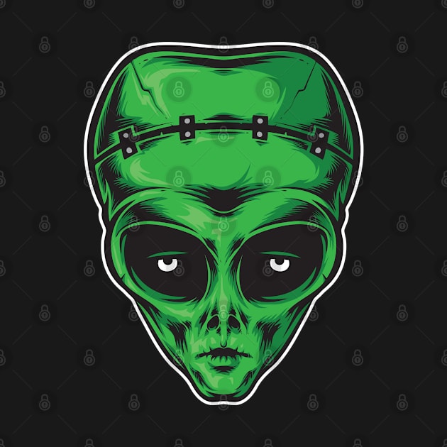 Cool Green Alien Head Costume by markz66