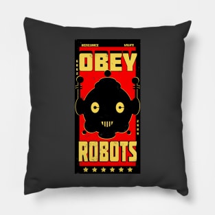 OBEY ROBOTS (Distressed Edition) Pillow