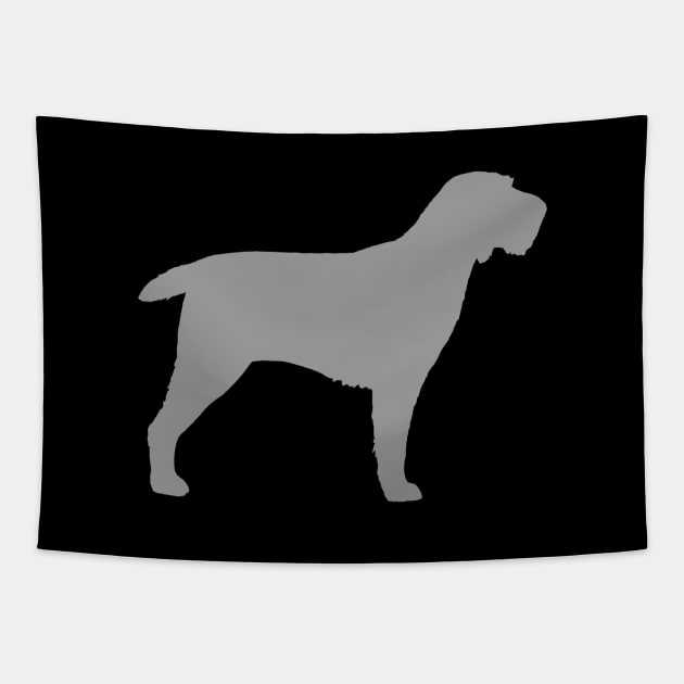 Spinone Italiano Silhouette Tapestry by Coffee Squirrel