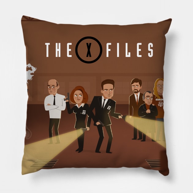 X-Files Characters Pillow by rafaelkoff