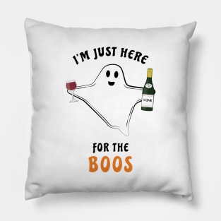 I'm Just Here For The Boos - Funny Halloween Ghost Pillow