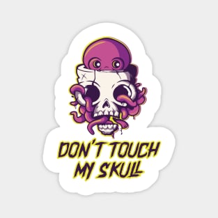 Colorful Octopus on Skull Gift Magnet