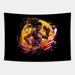 Muay Thai Girl Tapestry