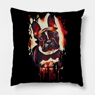 French Bulldog Tie Dye art design Pillow