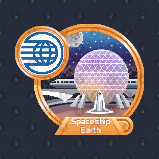 Spaceship Earth Pixel Art by retrocot