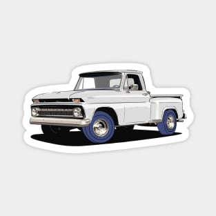 Chevy C10 Pickup Truck in White Magnet