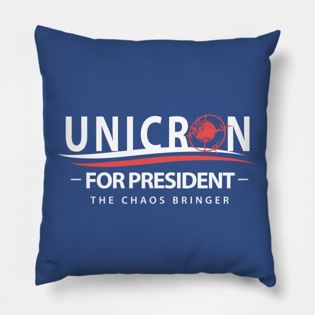 Unicron For President - The Caos Bringer Pillow by prometheus31