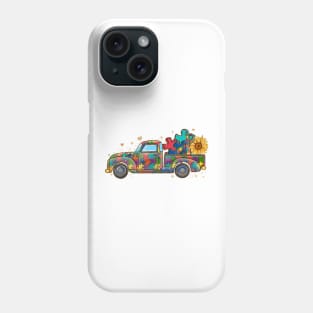 Puzzle Truck Car Autism Awareness Gift for Birthday, Mother's Day, Thanksgiving, Christmas Phone Case