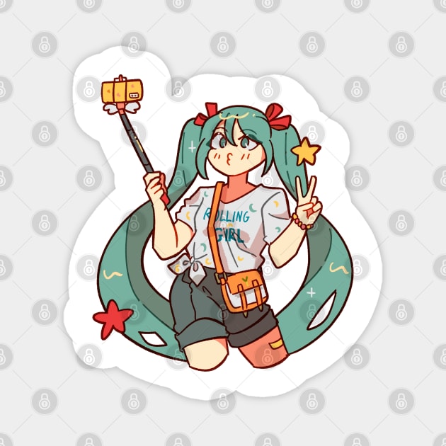 Chibi hatsune miku vocaloid Magnet by Anarha