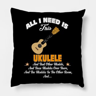 Music All I Need Is This Ukulele Pillow