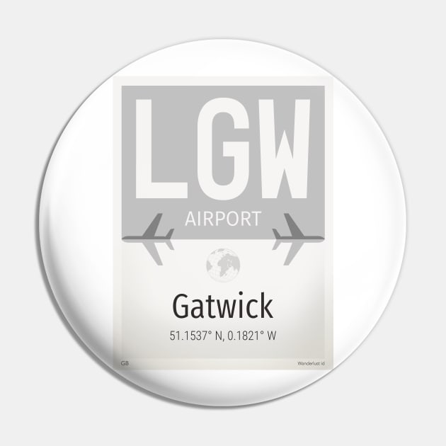 LGW Gatwick airport Pin by Woohoo