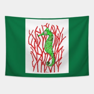 green sea horse Tapestry